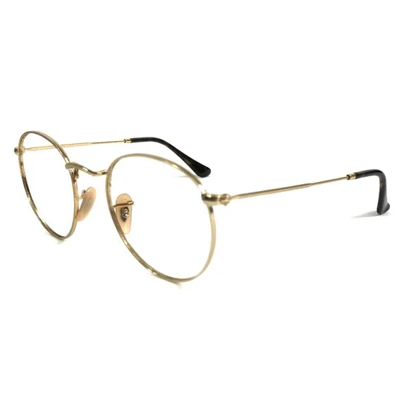 Ray-Ban Eyeglasses Frames RB3447-V ROUND METAL 2500 Shiny Gold Round 50-21-145 - Picture 4 of 11
